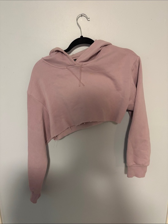 BDG Tops - BDG Dusty Pink Cropped Hoodie
